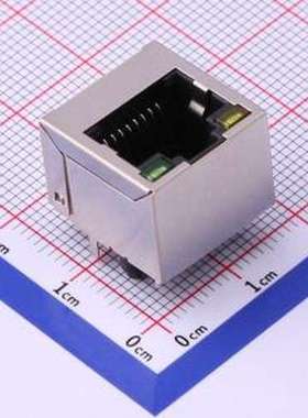 RC01931 以太网连接器(RJ45 RJ11) 直插 带LED 插件