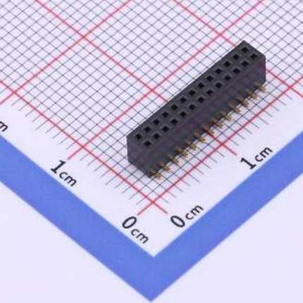 X1321FVS-2x13-C43D48 排母 间距:1.27mm 2x13P 立贴 SMD,P=1.27m
