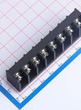 MXHB9500-9.5-08P-BK01-Cu-S-A 栅栏式接线端子 9.5mm 1x8P 边脚