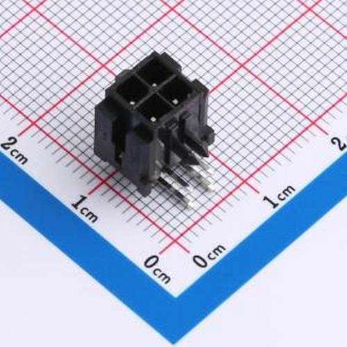 43045-4AWS-02 线对板针座 2x2P 间距:3mm 弯插 弯插,P=3mm