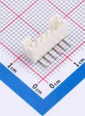 XD-PH-6AW 线对板针座 1x6P 间距:2mm 弯插 系列:PH 白色 弯插,P=