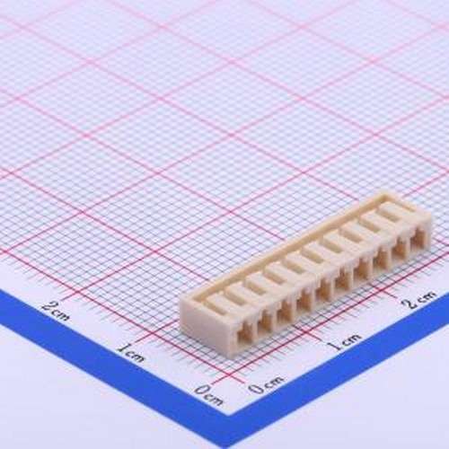 10P-SCN 胶壳(线对板/线对线) 2.5mm 1x10P P=2.5mm