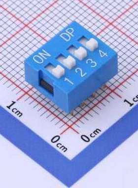 KH-BM2.54B-4P 拨码开关 蓝色拨码开关,4位,间距2.54mm 拨码开关