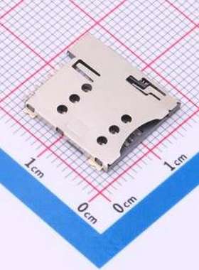 ZX-MSIM-481.35J-7 SIM卡连接器 自弹式 MicroSIM卡 卡座 SMD