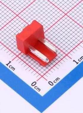 WF-1A396A2P-R 线对板针座 间距2.0mm 直插 红色 1x2P 插件,P=3.9