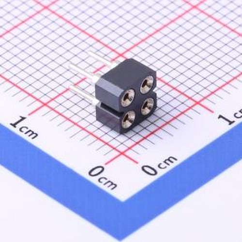 MF254V-12-04-0740 排母 间距:2.54mm 2x2P 直插 插件,P=2.54mm