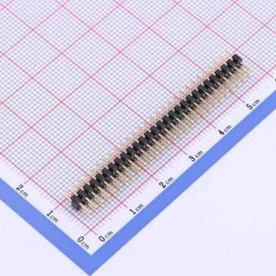 X4621WV-2x28I-C40D28 排针 2x28P 间距:2mm 方针 插件,P=2mm