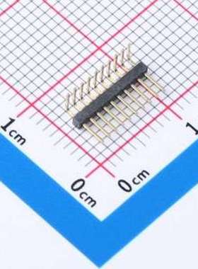 GPCB101-1002A003C1AA 排针 1x10P 间距:1mm 方针 弯插 弯插,P=1m