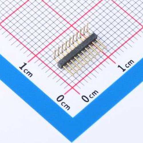 GPCB101-1002A003C1AA 排针 1x10P 间距:1mm 方针 弯插 弯插,P=1m