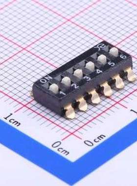 DSIC06LSGET 拨码开关 2.54mm 6位高推 拨码开关 SMD-12P,6x15.2m