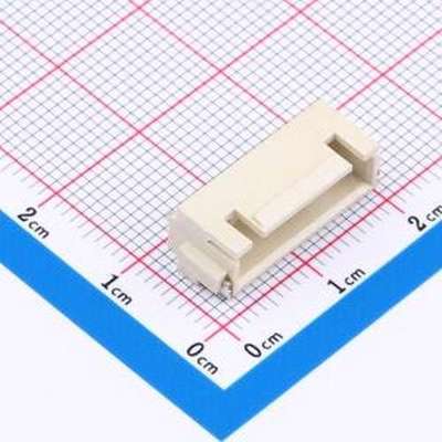 MXXH-2.54-06P-WG1-0-A 线对板针座 间距:2.5mm 卧贴 象牙白 SMD,