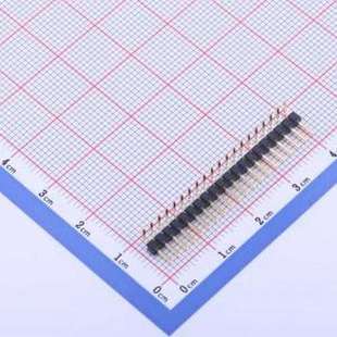 排针 1x20P 弯插 20I P=2mm 方针 C40D28 2mm X4611WR 间距