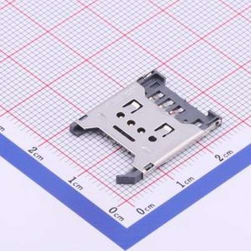 SIM-08A SIM卡连接器 翻盖式 MiniSIM卡 卡座 SMD