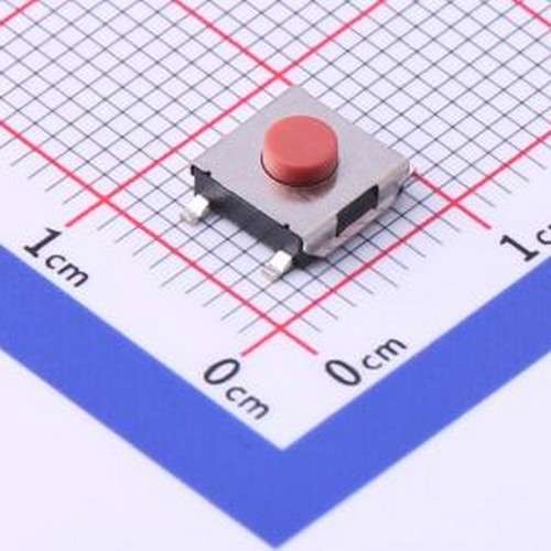 K2-1157SP-C5SW-01 轻触开关 6×6×3.1 4P 350G不锈钢弹片红色按