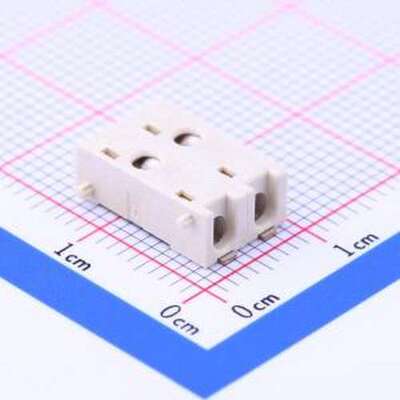 2834006-2 弹簧式接线端子 1x2P 4mm 每排P数:2 排数:1 SMD,P=4mm
