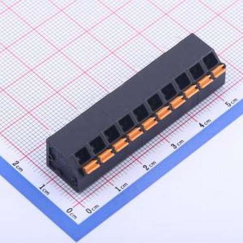 KFM736L-5.0-10P 弹簧式接线端子 1x10P 5mm 每排P数:10 排数:1