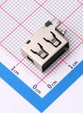 XBDF-0424-10 USB连接器 侧插板 USB 2.0AF 短体无卷边10MM长 插