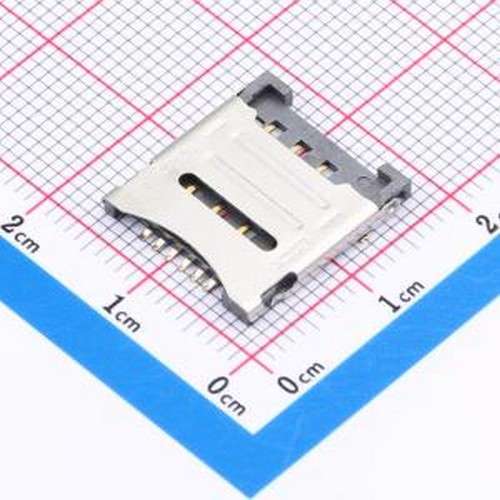 SIM201-FWB6AH1.8 SIM卡连接器 翻盖式 MicroSIM卡 卡座 SMD