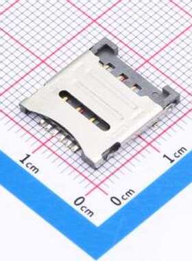 SIM201-FWB6AH1.8 SIM卡连接器 翻盖式 MicroSIM卡 卡座 SMD