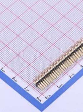 X1321WR-2x33J-C40D18 排针 2x33P 间距:1.27mm 方针 弯插,P=1.27