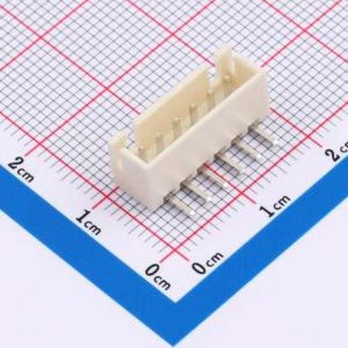 JS25T-S06XHW-00 线对板针座 XH 2.5mm 1x6P 弯针 耐高温 插件,P=