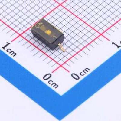 DSHP01TSGET 拨码开关 1.27mm 1位贴片拨码开关(S脚) SMD,2.9x5.4