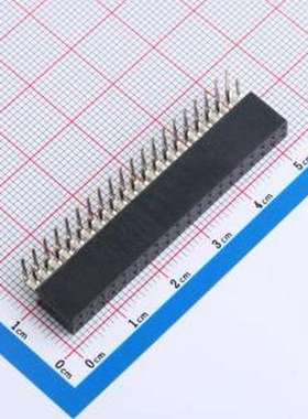 DS1024-2x20R2 排母 2x20P 间距:2.54mm 弯插 黑色 插件,P=2.54mm