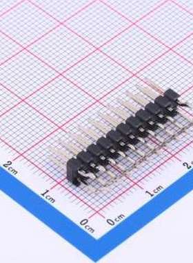 PZ254-2-11-WS 排针 2x11P 间距:2.54mm 方针 卧贴 黑色 SMD,P=2.