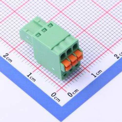 DB2EKD-2.5-3P-GN 插拔式接线端子 2.5mm 1x3P 排数:1 每排P数:3