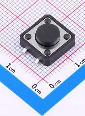 TS-1250SK 轻触开关 12*12*5mm 立贴轻触开关 黑色 弹力250gf 编