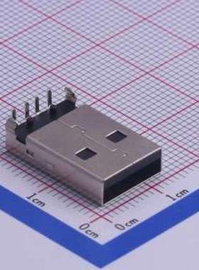 FUS215-MDBK6K USB连接器 USB A型 4触点 90°插件 公座 黑色 插
