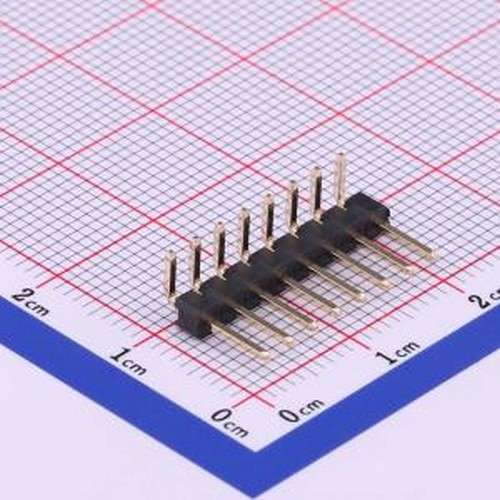 X6511WR-08H-C60D30R2 排针 1x8P 间距:2.54mm 方针 弯插,P=2.54m