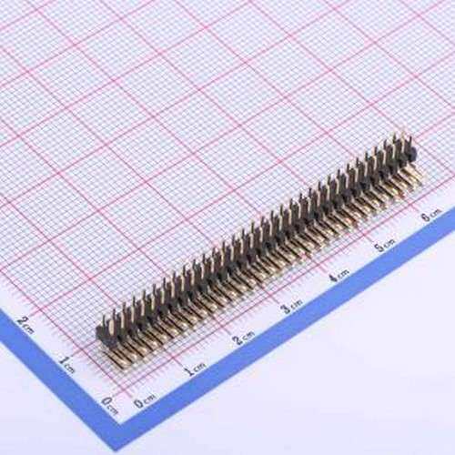 X4621WR-2x32I-C40D28 排针 2x32P 间距:2mm 方针 弯插,P=2mm