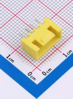 WF-1A254B4P-Y 线对板针座 间距2.54mm 直插 带扣 黄色 1x4P 插件