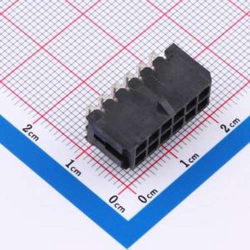 X3020WR-12A 线对板针座 2x6P 间距:3mm 弯插 弯插,P=3mm