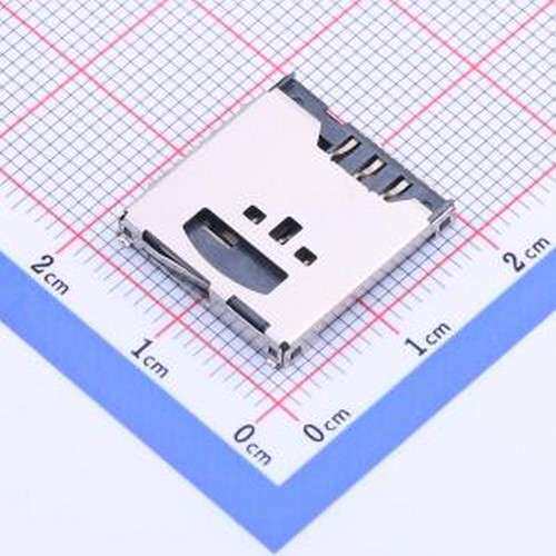 HYCW62-2IN116-270B SD卡/存储卡连接器 TF+SIM二合一卡座 四脚全