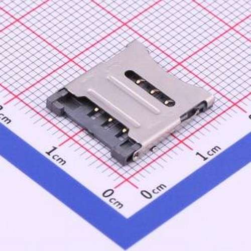 HYC02-SIM06-180 SIM卡连接器 翻盖式 MicroSIM卡 卡座 SMD