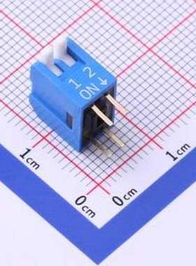 DPL-02BLP 拨码开关 间距2.54mm 琴键 2位拨码开关 插件