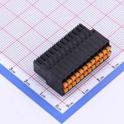JL15EDGKDH-25412B01 插拔式接线端子 2x12P 2.54mm 黑色 P=2.54m