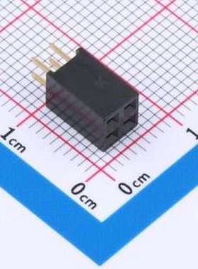 F185-1202A0ASYA2 排母 2x2P 间距:2.54mm 直插 插件,P=2.54mm