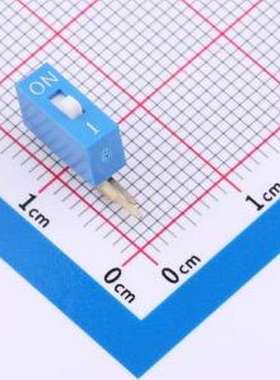 DA-01BP 拨码开关 蓝色1PIN立式直插侧拨拨码开关 插件