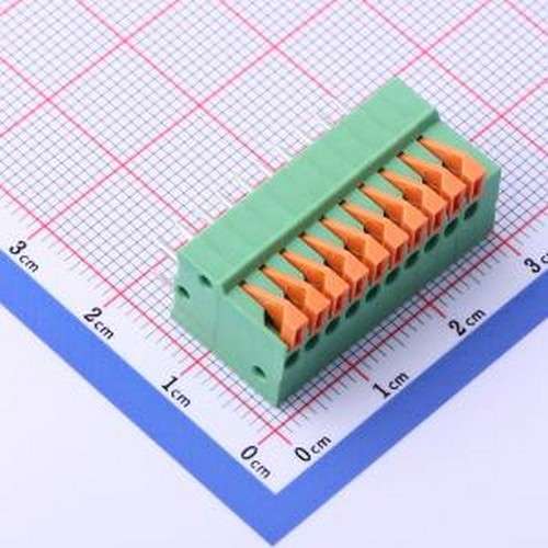 JL141V-25410GA1 弹簧式接线端子 1x10P 2.54mm 每排P数:10 排数: