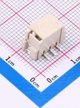 MXXH-2.54-03P-LT1-0-A 线对板针座 间距:2.5mm 立贴 象牙白 SMD,