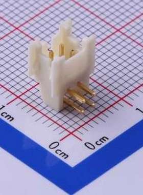 A2004WRA-2X02P 线对板针座 2x2P 间距:2mm 弯插 弯插,P=2mm