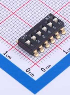 DSIC06LSGET 拨码开关 2.54mm 6位贴片高柄拨码开关 SMD-12P,6x15