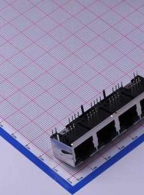 RJHSE538404 以太网连接器(RJ45 RJ11) 弯插 带LED 插件