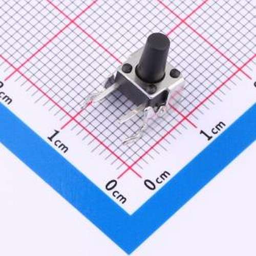 TS013-CBW0FH9.5 轻触开关 6*6*9.5mm 卧插 250GF 带支架 轻触开