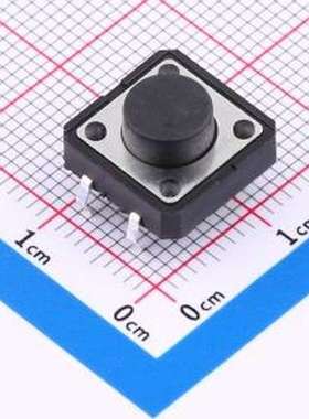 HX TS126CJ 250gf 009 轻触开关 12x12x6mm 立插 轻触开关 插件,1
