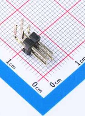 GPHB201-0202A001R1BA 排针 2x2P 间距:2.54mm 方针 弯插 弯插,P=