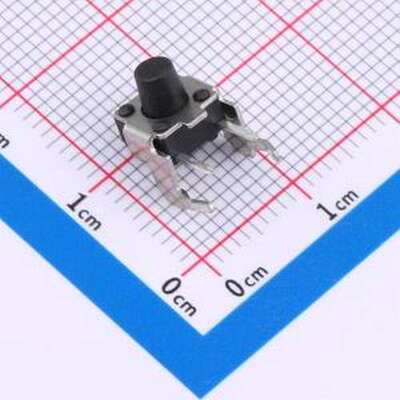 TS667ZJ-BB 轻触开关 6*6*7mm卧插 半包支架 轻触开关 250gf 插件